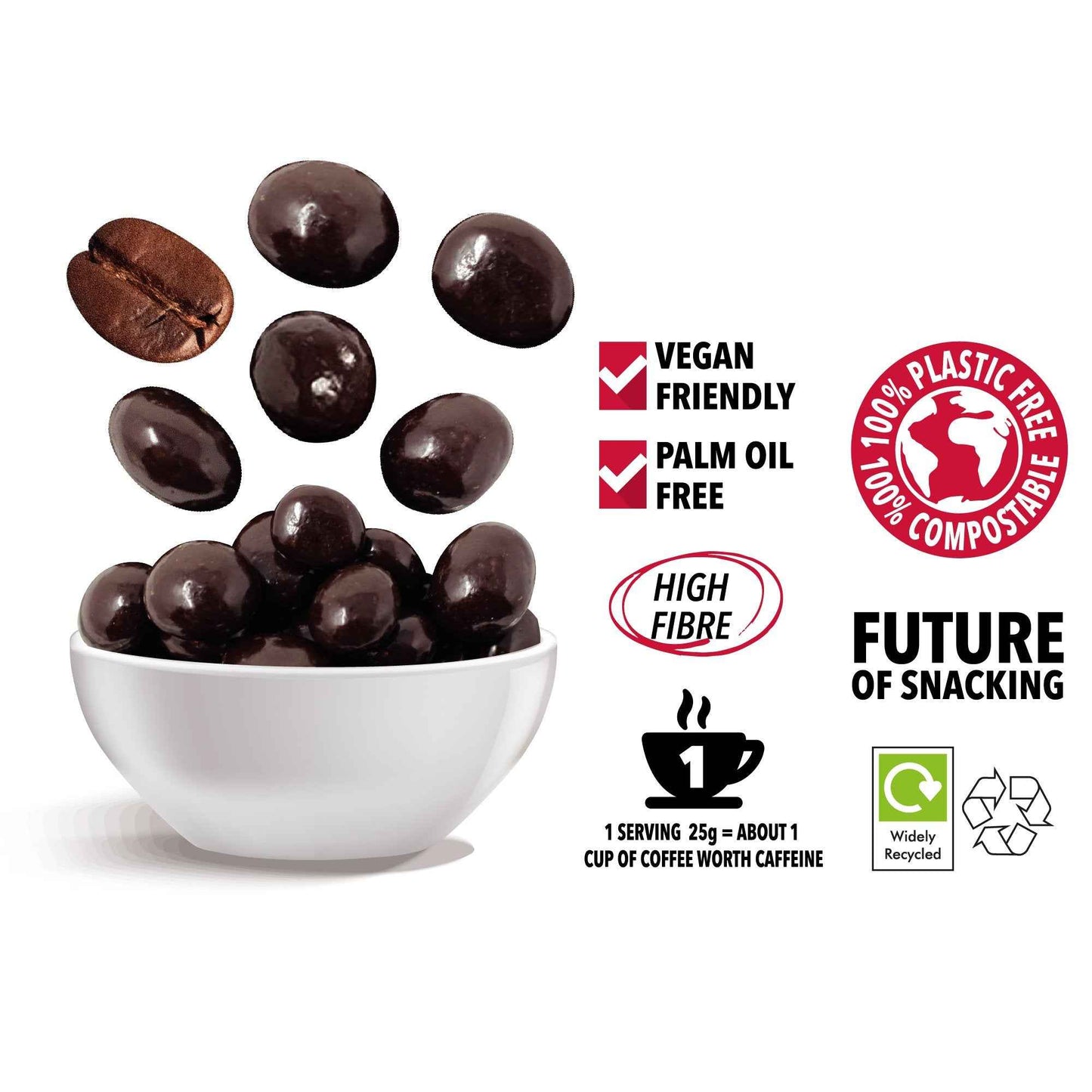 Dark Chocolate Coffee Beans (Pack of 10 x 50g)-2