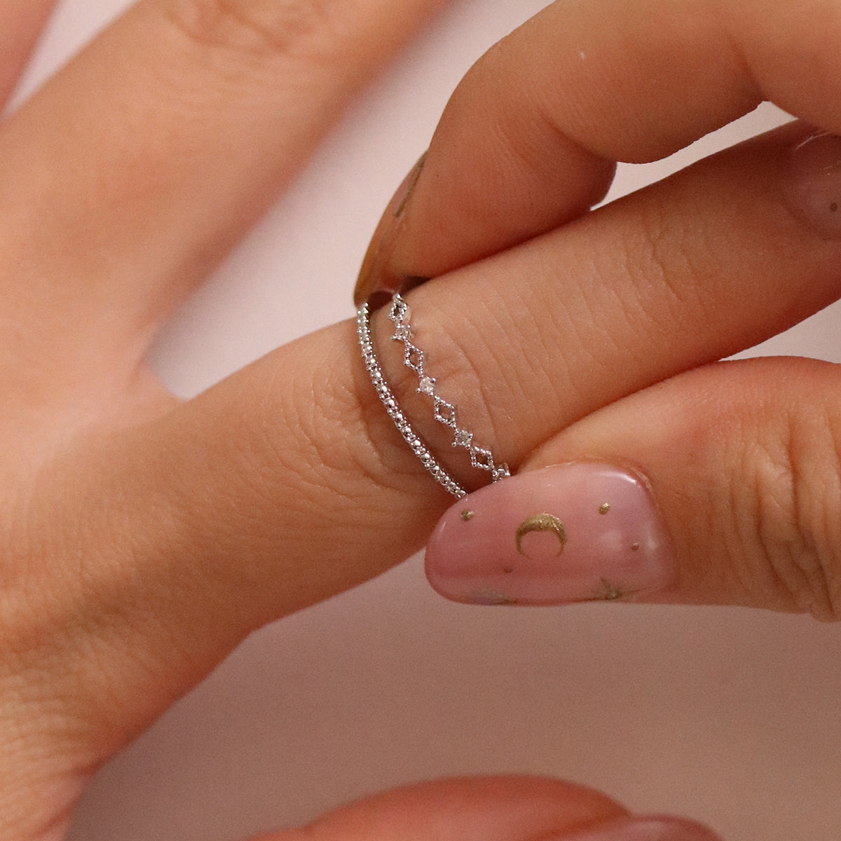 Cubic double layered ring-3