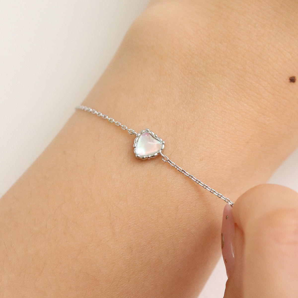 Heart moonstone bracelet-2