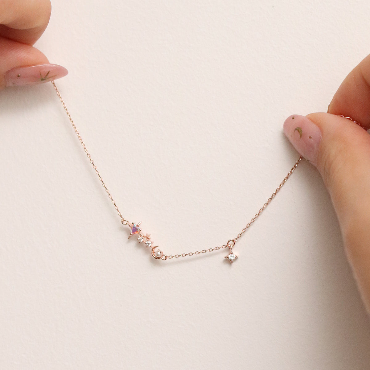 Smoked topaz Cubic Pearl Charm bracelet-3