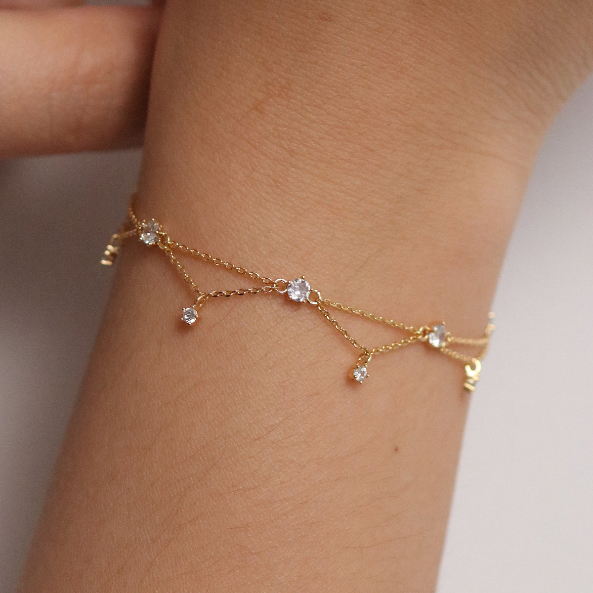 Cubic layered bracelet-1