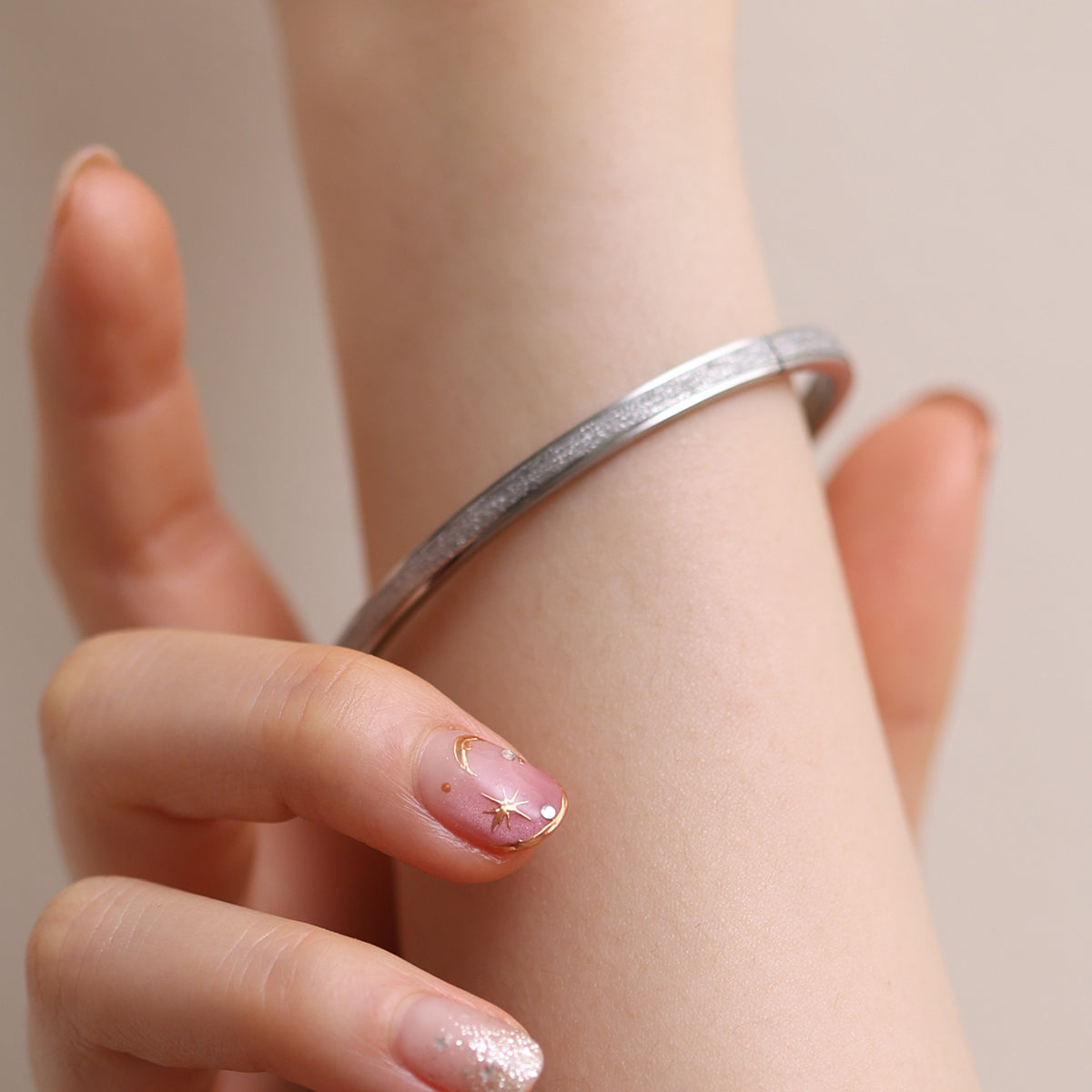 simple glitter thin bangle-2