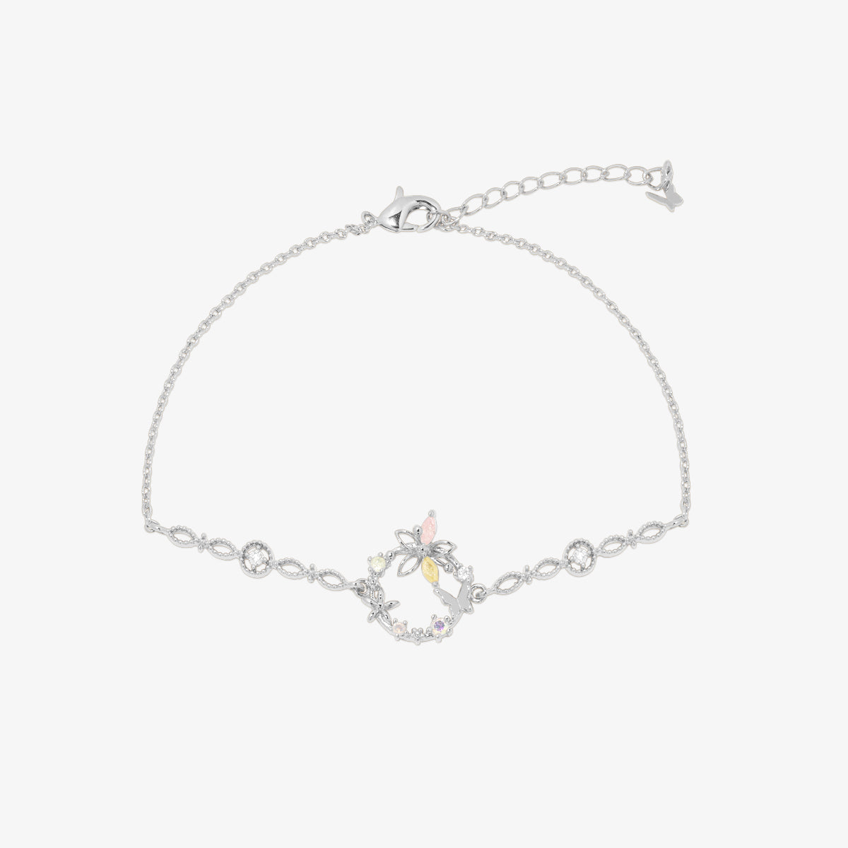Butterfly flower cubic bracelet-4