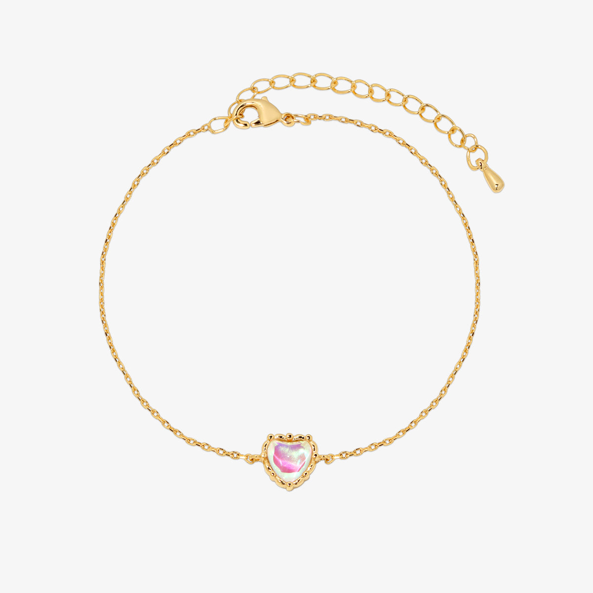 Heart moonstone bracelet-0