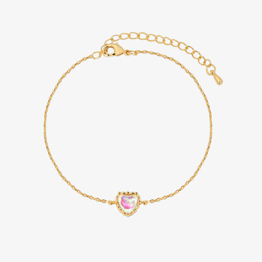 Heart moonstone bracelet-0