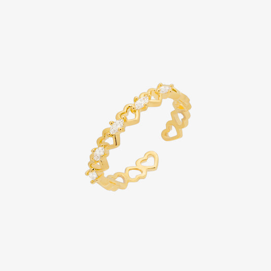 Cubic relay heart ring-0