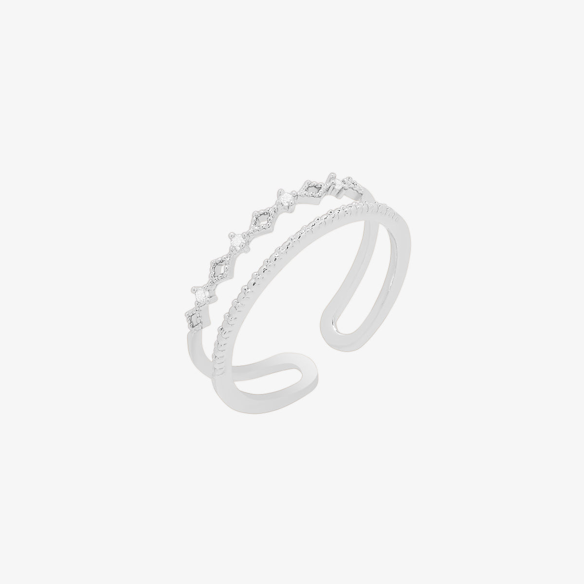 Cubic double layered ring-5
